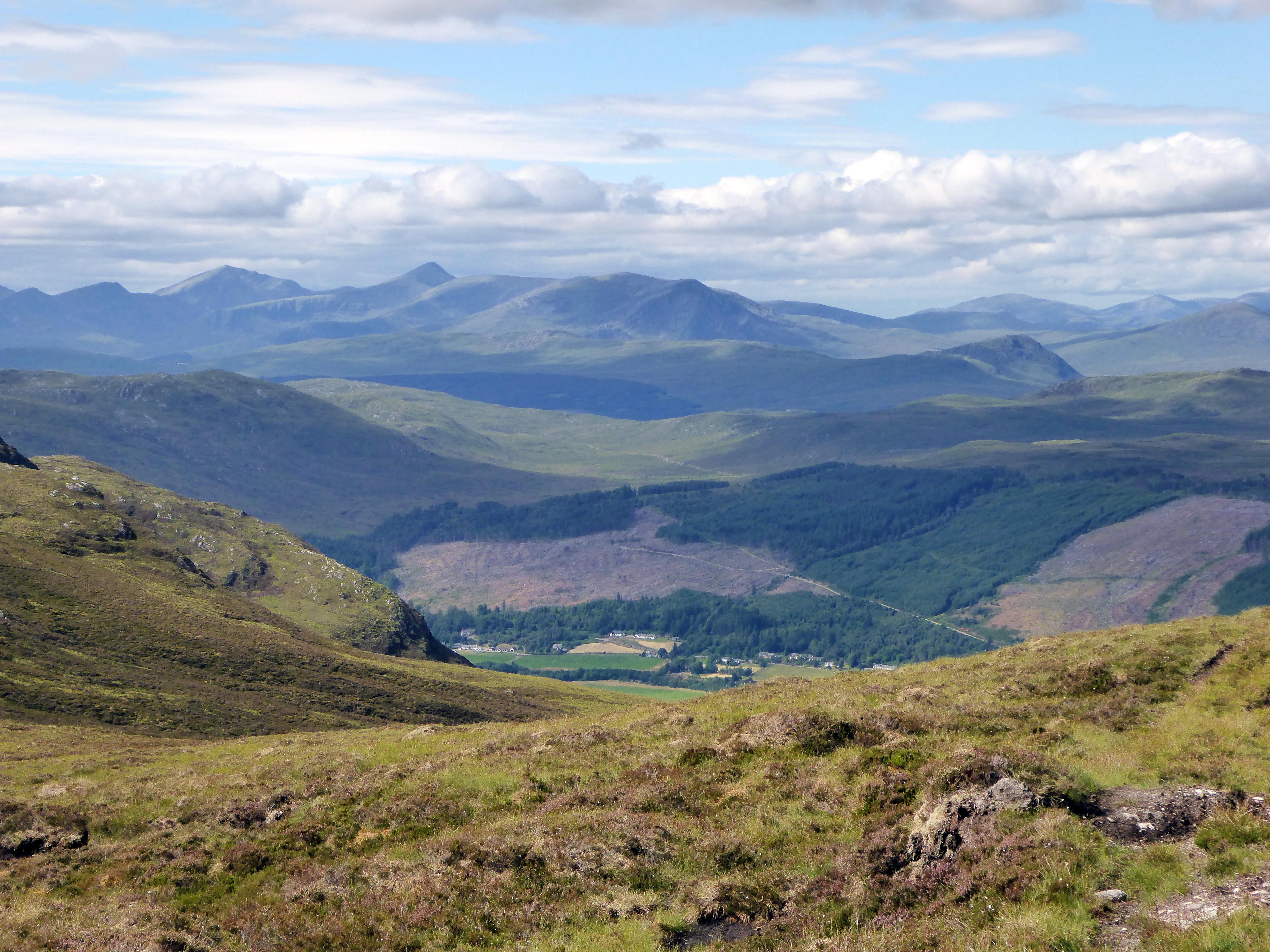 A high view over Strathconon to the northern hills